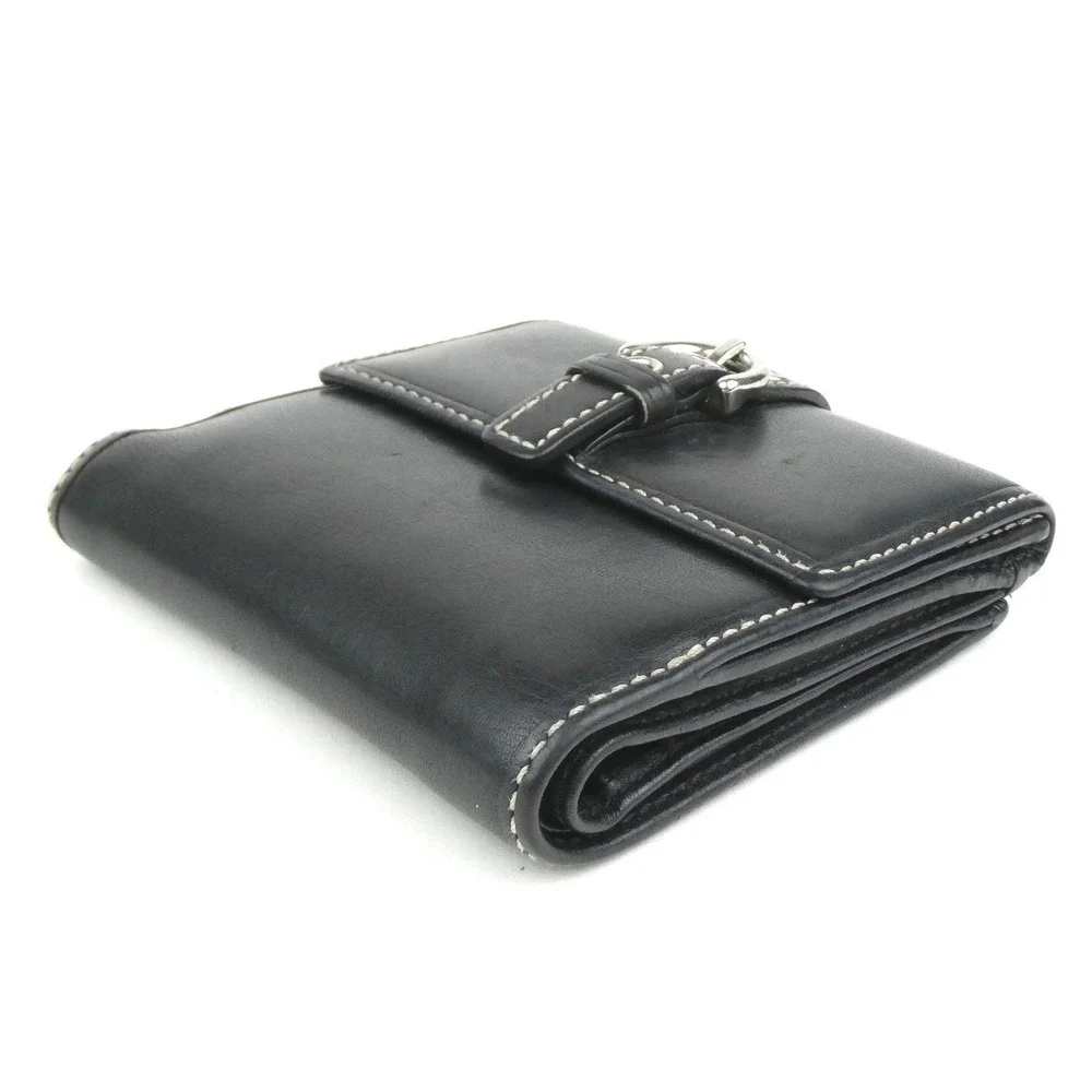 Coach Black Leather Soho Buckle Small Bifold Wallet